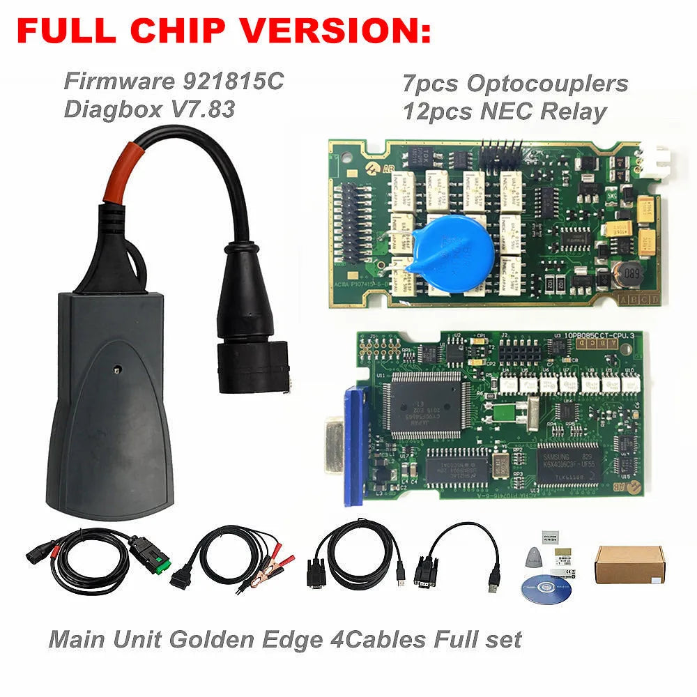 Diagbox V9.91 Full Chips Gold Edge Lexia3 PP2000 PSA XS Evolution V7.83 Lexia for Citroen/Peugeot Super Firmware 921815C Lexia 3
