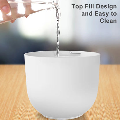 Colorful Cool Mini Humidifier, USB Personal Desktop Humidifier for Car, Office Room, Bedroom,Etc. Auto Shut-Off, 2 Mist Modes, Super Quiet. (White)