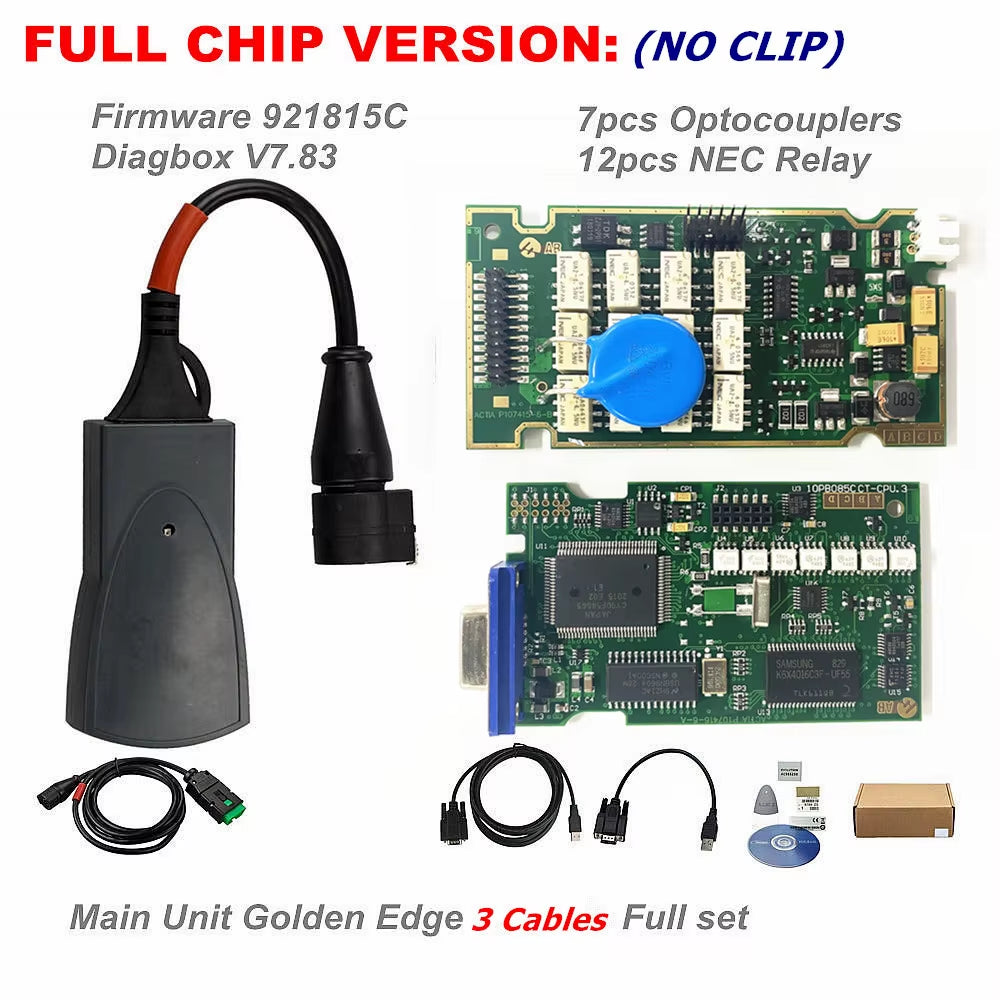 Diagbox V9.91 Full Chips Gold Edge Lexia3 PP2000 PSA XS Evolution V7.83 Lexia for Citroen/Peugeot Super Firmware 921815C Lexia 3